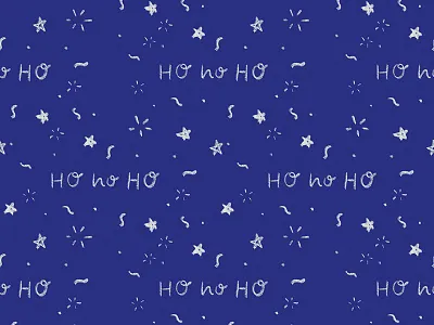 Ho, ho, ho | free downloadable Christmas wallpaper blue christmas hand lettered illustration pattern surface design wallpaper