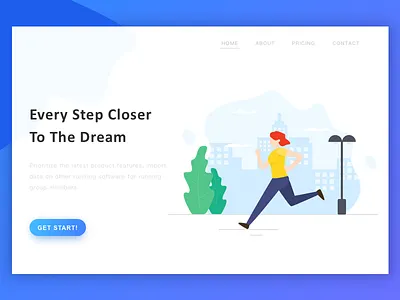 Every Step Closer To The Dream illustration people run