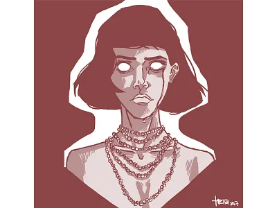 Medea #2 design girl greek mythology illustration myth portrait profile sketch witch woman