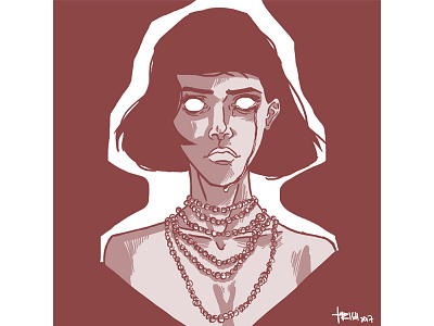 Medea #2 design girl greek mythology illustration myth portrait profile sketch witch woman