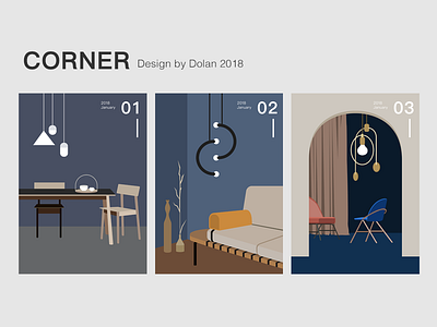 Corner corner furnishing home iiiustration