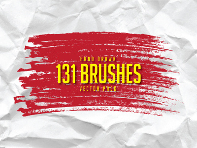 131 Hand Drawn Brushes Free Pack add on brush design drawing freebie graphic design hand drawn vector