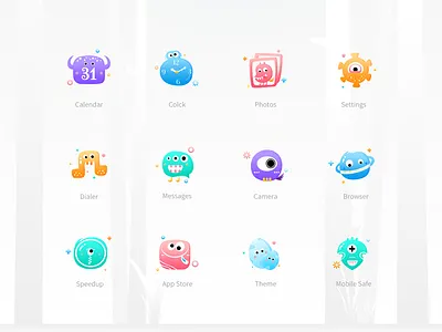 Monster color icon monster theme