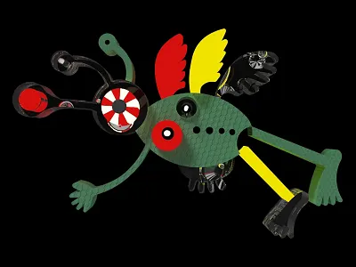 Fantastic Creature (2) 3d abstract art fantasy fun geometric illustration