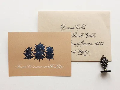 Envelope addressing calligraphy custom type envelope hand drawn hand written inspirational lettering modern snail mail type typography