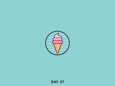 Daily Logo 27/50 - Ice Cream Company art brand branding clean dailylogo dailylogochallenge icecream logo mark simple vector