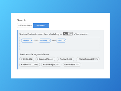 Segment Intersection and android blue chrome intersection or notification segment