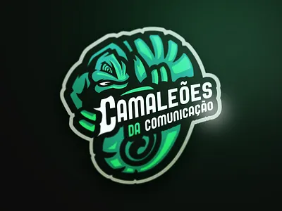 Camaleões badge chameleon emblem esports iguana lizard logo mascot snake sports strike team