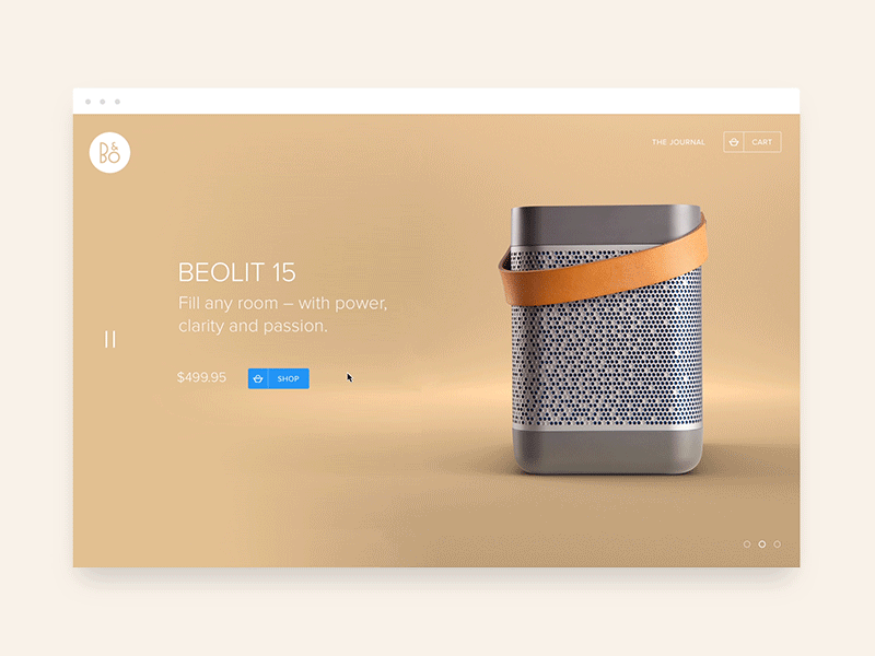 B&O Play—Design For Music animation audio ecommerce exo ape icons interface music sidebar technology ui ux webshop