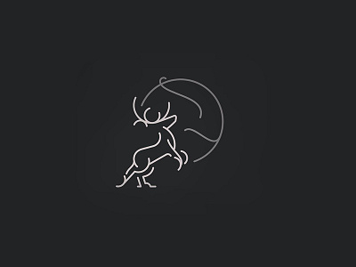 Jumping deer 3 bartosz włodarczyk deer design icon jumping deer line lines logo neon vector łomża