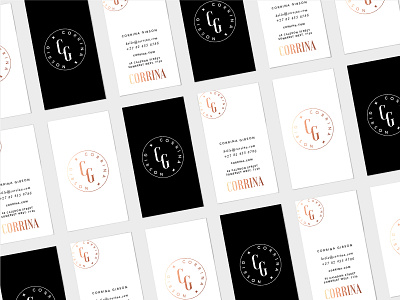 Corrina Gibson Business Cards brand identity branding business cards logo