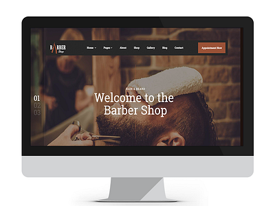 Barber Shop | Responsive Hairdresser Template barber html5 saloon shave shop theme