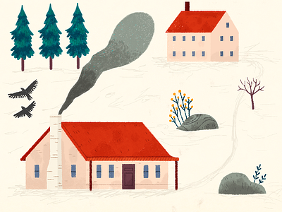 Winter tales bird forest home tree winter