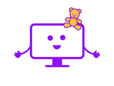 hello bear computer good hands hello monitor smile teddybear