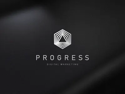 progress black brand bw digital logo mark marketing progress triangle white