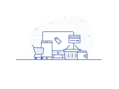 E-Commerce basket card cart clean style e commerce store ecommerce ecommerce shop line icons mobile wallet