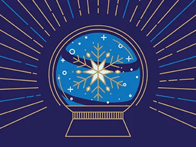 Holiday Card card christmas festive holiday illustration snow snow globe