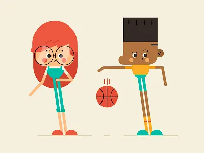 Provecto School 2d animation character design flat illustration motion