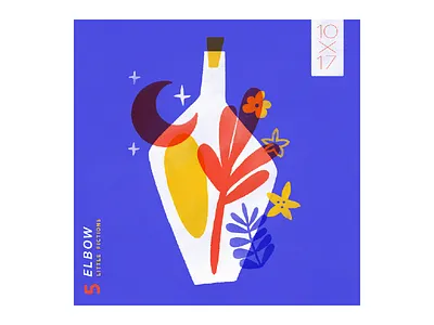 5. Elbow - Little Fictions 10x17 blue elbow i love elbow illustration music