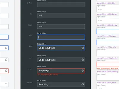 Design system input fields components design system input fields