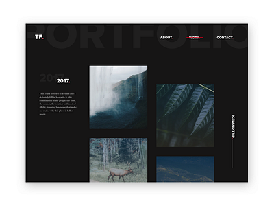 Photography Portfolio - Dark Version black clear dark layout minimalist photography portfolio ui