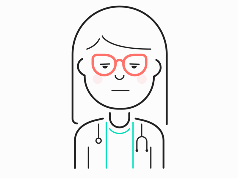 Dr Avatar / Hybrid Bot Design avatar bot dr healthcare icon lady line art vector