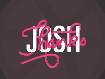 Hi Dribbble! @joshrinard debut design firstshot handlettering illustrator photoshop