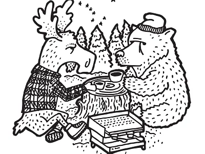 Bear & Moose coffee coffee espresso illustration