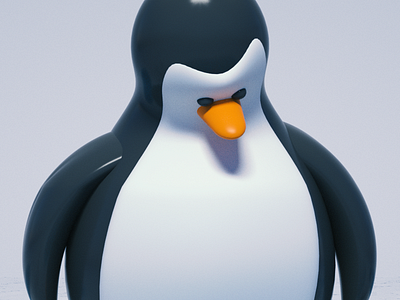 Peguin 3d c4d cinema 4d illustration model