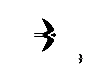 Swallow design icon logo