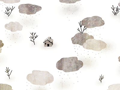 cabin animatedgif cabin clouds gif illustration winter