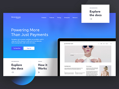 Planning to redesign Braintree design designer hire landing page minimal payment ui ux visual