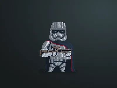Pixel Little Guys & Gals 76: Star Wars Phasma 8bit character comics cute design disney illustration pixel star wars vector