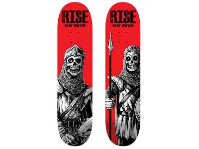 RISE Skateboard shop deck designs graphics halloween illustration illustrations illustrator ink monsters skateboard skateboarding skateboards texture