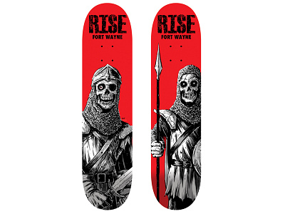 RISE Skateboard shop deck designs graphics halloween illustration illustrations illustrator ink monsters skateboard skateboarding skateboards texture