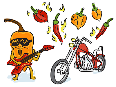 Heavy Metal Habanero chopper fire guitarist habanero heavy metal hot hot pepper metal shredder spicy