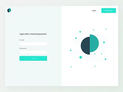 Login web splitscreen column dualscreen green illustration login overview simple split splitscreen two