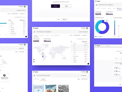 Music Platform 💿 clean music platform player sketch south america spanish stats white