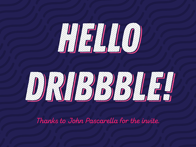 Hello Dribbble! dribbble first shot hello new rachel manhardt