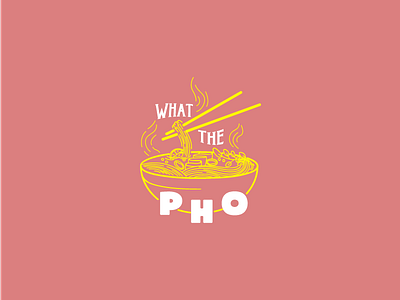 What the pho illustration lines pho type typography