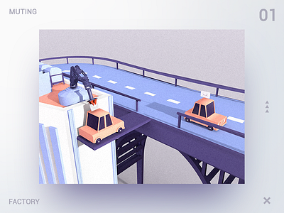 A large factory illustration isometric