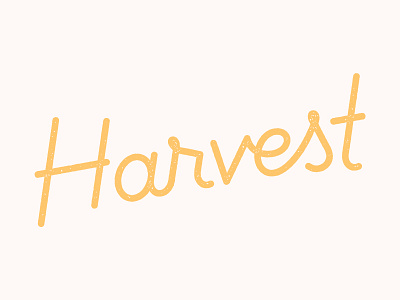 Harvest Typography branding cursive custom font distressed lettering line drawing logo script simple vintage