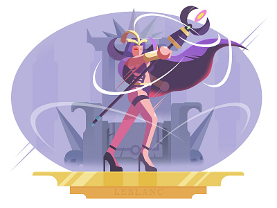 League of Legends － leblanc illustration league of legends leblanc lol magic purple ygg