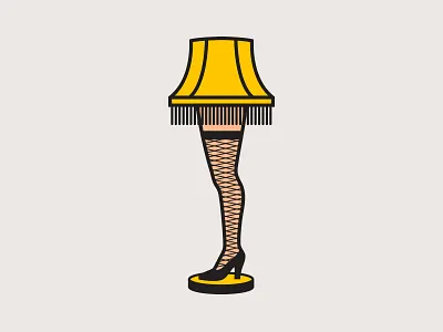 Leg Lamp apparel award icon illustration leg lamp a christmas story lamp logo vector