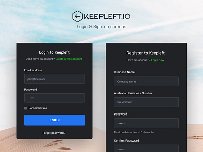Login & Sign Up forms login sign up