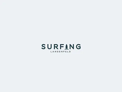 Surfing Logo brand branding identity letters logo logotype minimalist sea simple surfing