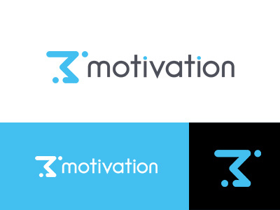 Motivation blue human identity logo minimal motivation