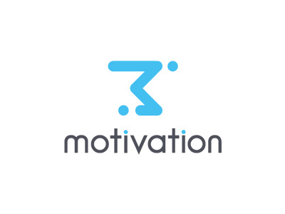 Motivation 2 blue human identity logo minimal motivation