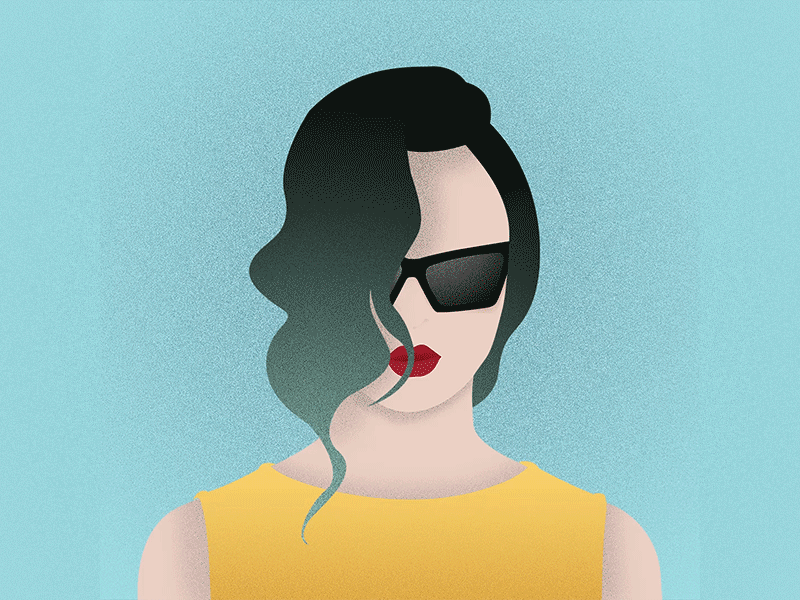 Like a Summer illustration motion sunglasses woman