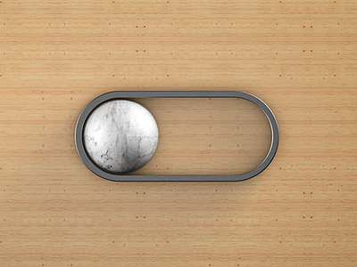 3D slider switch 3d extrude model render sphere switch ui